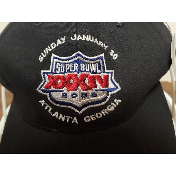 Vintage NFL Logo7 Hat Superbowl XXXIV‎ 2000 Atlanta Georgia Embroidery Snapback - Picture 2 of 7